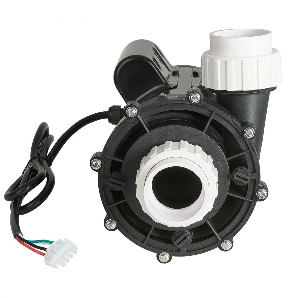 VEVOR 2 Speed SPA Pump, 48-Frame, AC 110-120V Hot Tub SPA Pump, 1.5HP/150GPM/42.65ft High Speed or 0.46HP/70GPM/9.18ft Low Speed, 2" Port 90° Rotational Interface for Hot Tub, Tested to UL Standards 