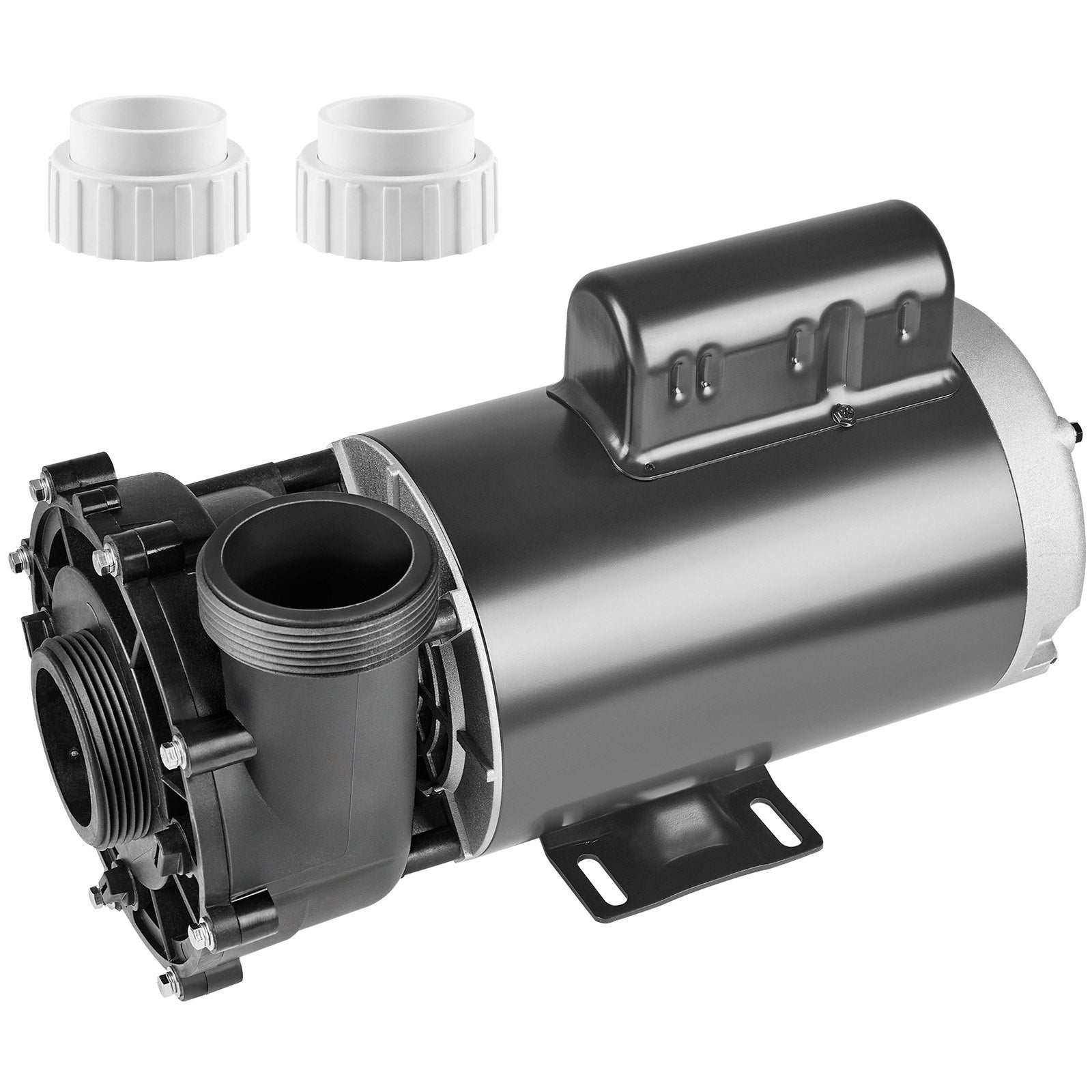 VEVOR 2 Speed SPA Pump, 56-Frame, AC 220-240V Hot Tub SPA Pump, 4HP/210GPM/65.61ft High Speed or 0.7HP/103GPM/16.07ft Low Speed, 2" Port 90° Rotational Interface for Hot Tub, Tested to UL Standards 