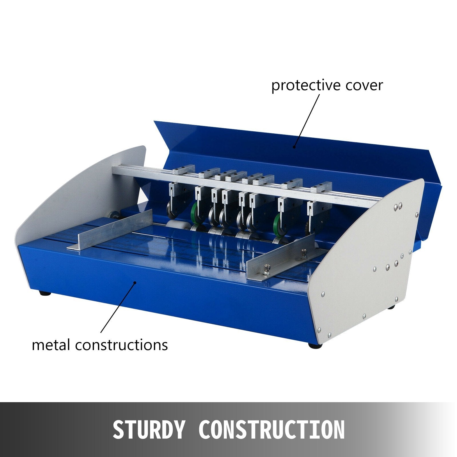 VEVOR Electric Creasing Machine 18 Inch 460mm Paper Creasing Scoring Machine 3 in 1 Creasing Machine with Heavy Duty Metal Present Multi-Function 