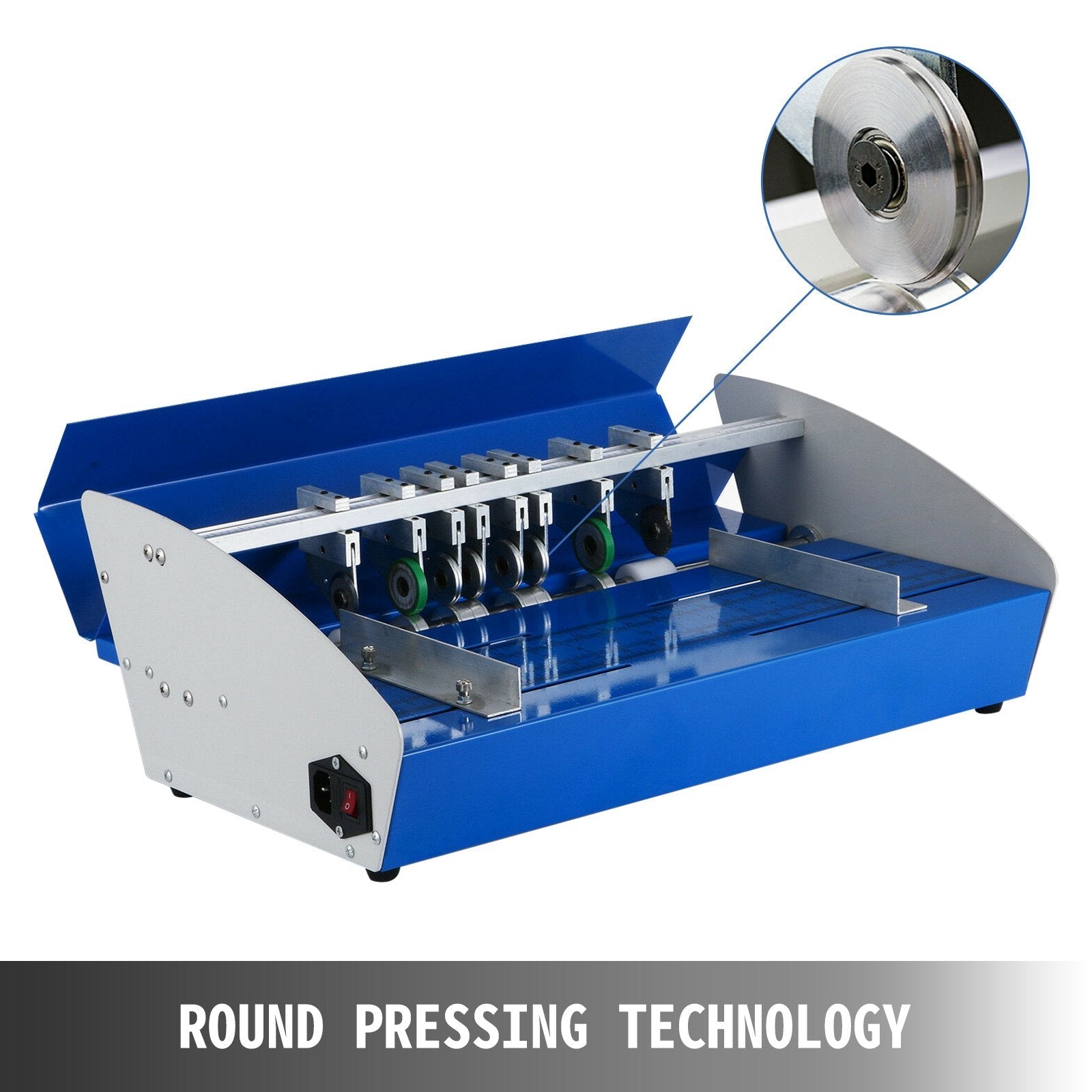 VEVOR Electric Creasing Machine 18 Inch 460mm Paper Creasing Scoring Machine 3 in 1 Creasing Machine with Heavy Duty Metal Present Multi-Function 