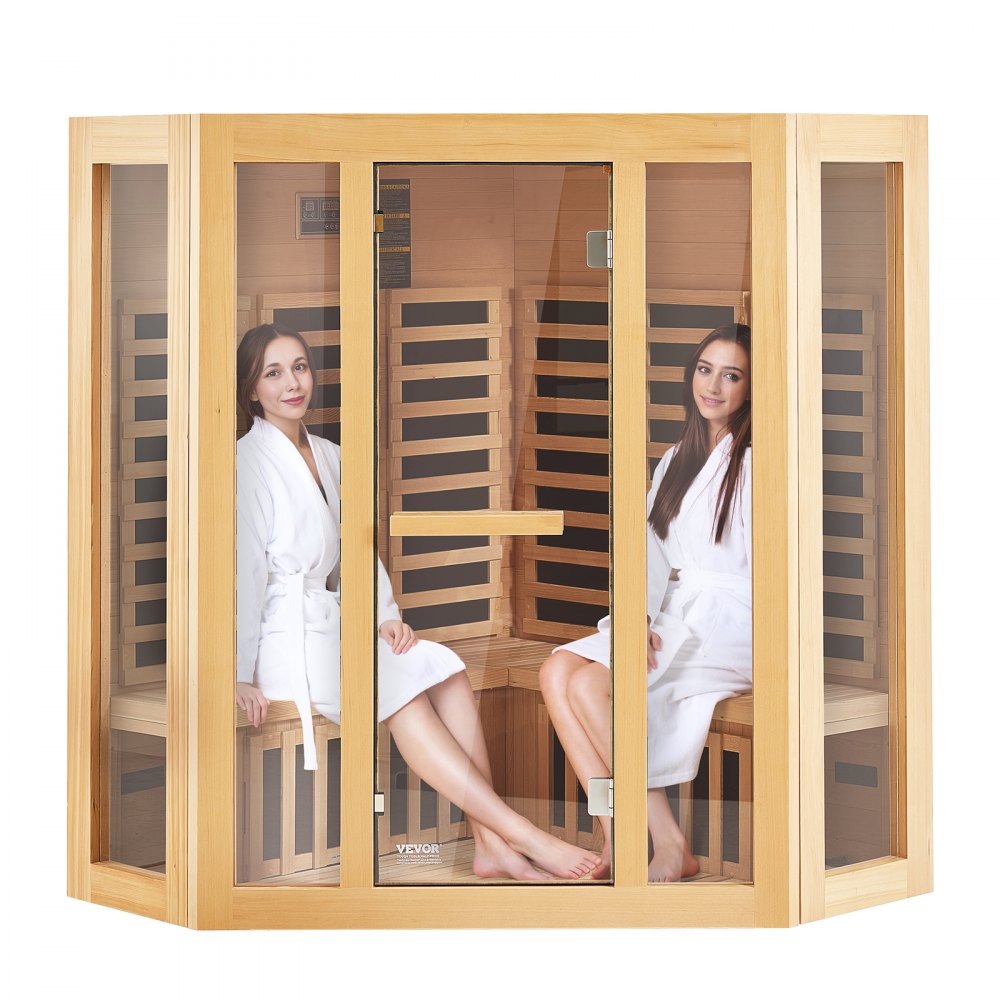 VEVOR Far Infrared Wooden Sauna Room Home Sauna Spa for 3 to 4 Person 2470W 