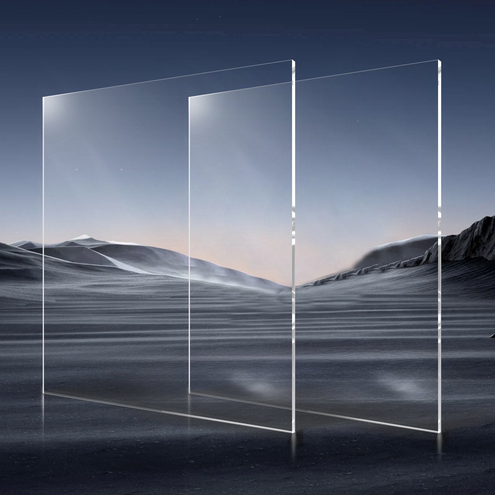 VEVOR 2-Pack Plexiglass Acrylic Sheets 24 x 36 Inch Plastic Sheets 1/4 In Thick 