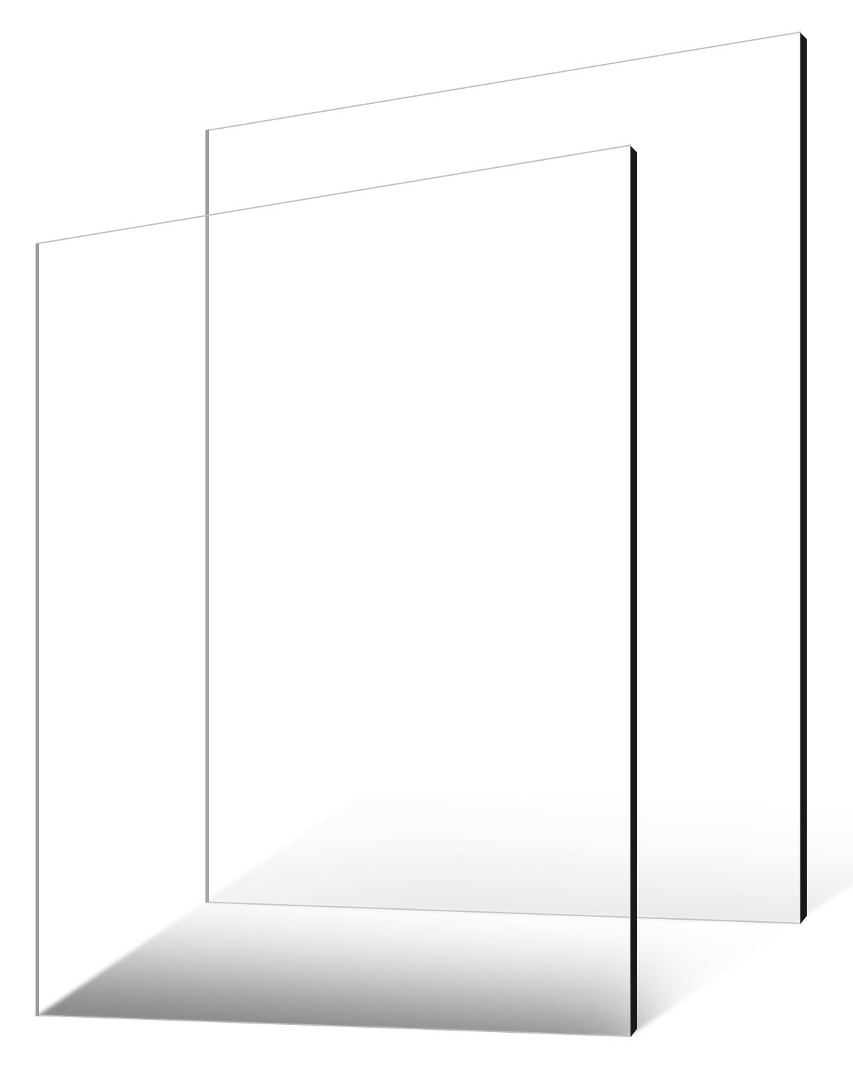 VEVOR 2-Pack Plexiglass Acrylic Sheets 24 x 36 Inch Plastic Sheets 1/4 In Thick 