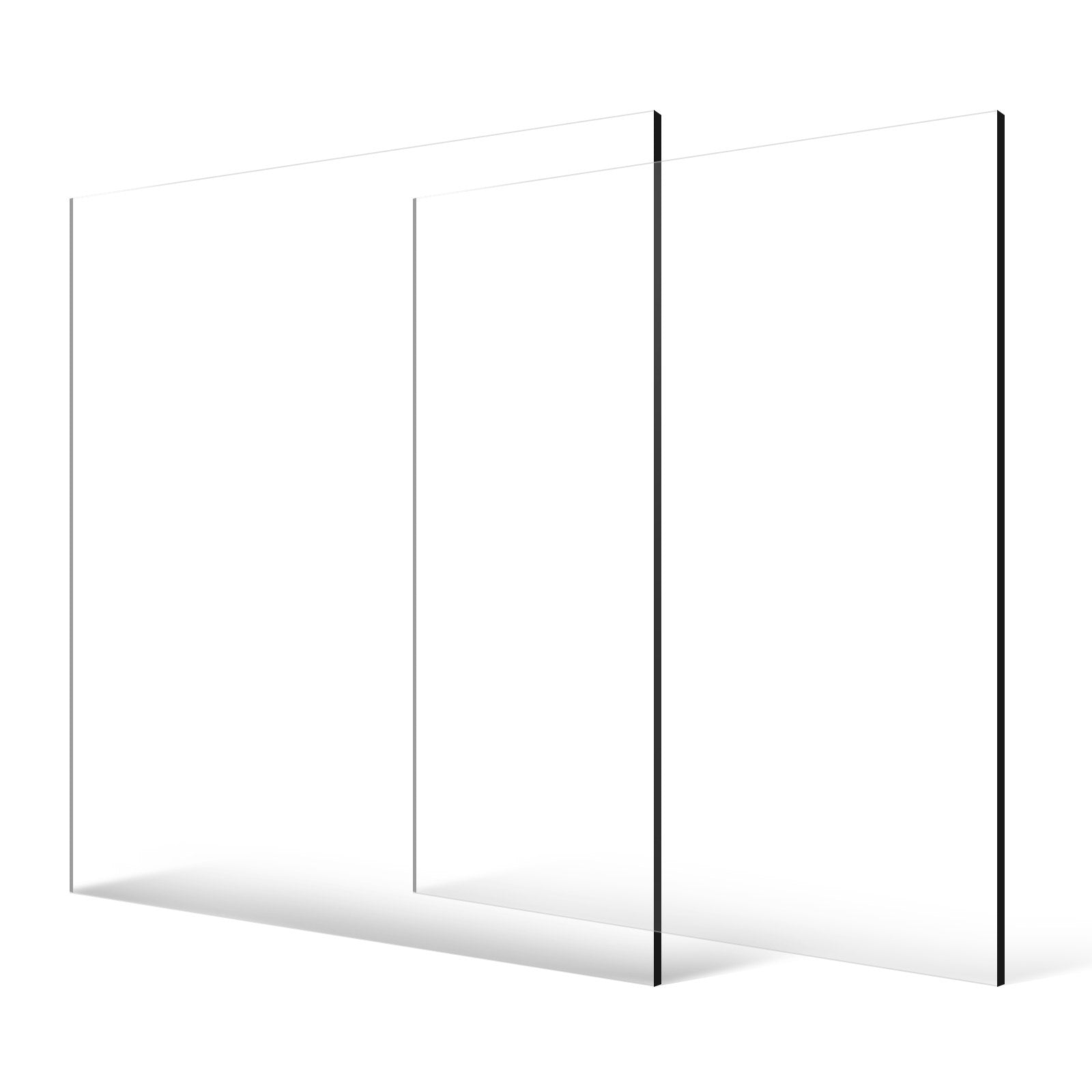 VEVOR 2-Pack Plexiglass Acrylic Sheets 24 x 36 Inch Plastic Sheets 1/4 In Thick 