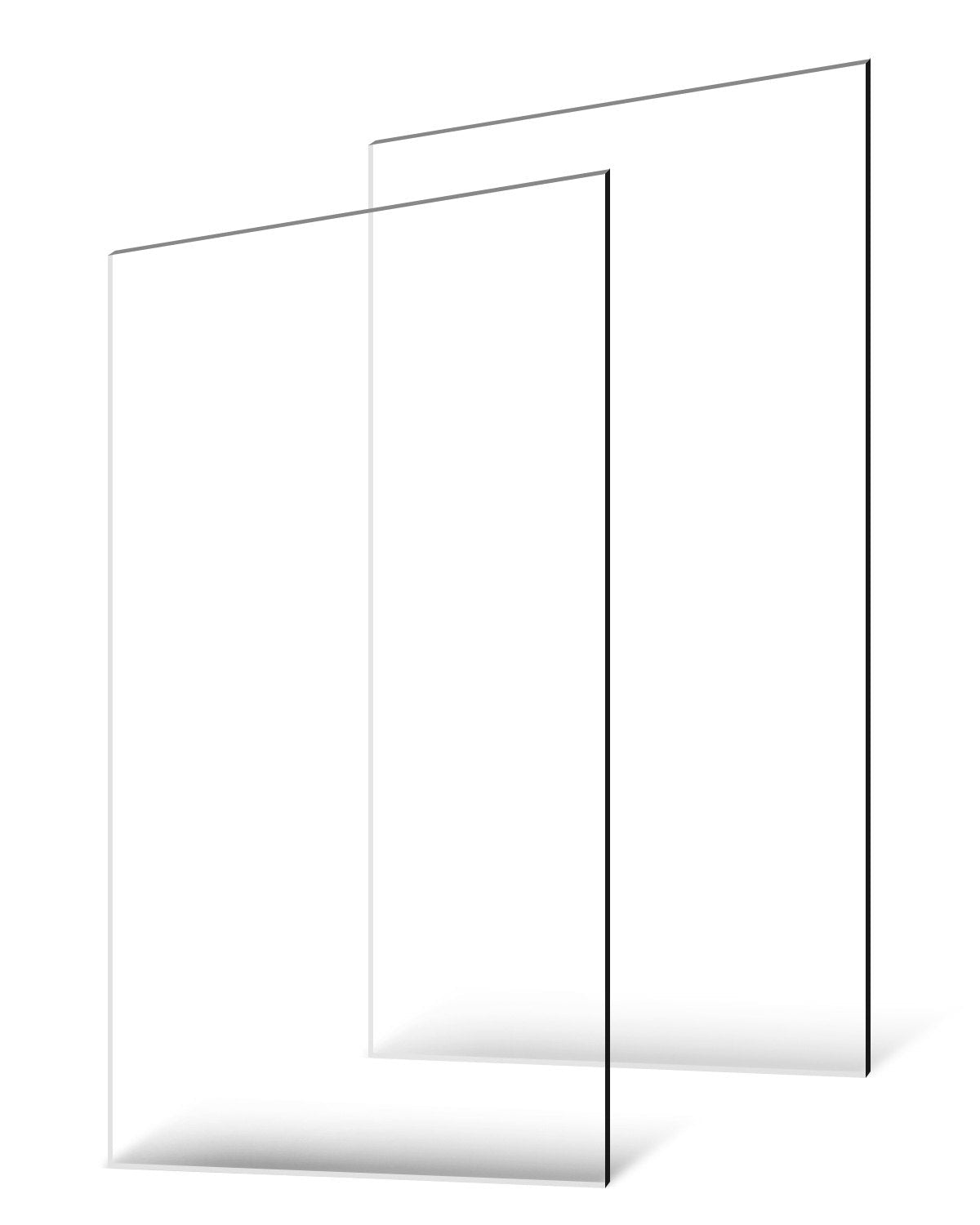 VEVOR 2-Pack Plexiglass Acrylic Sheets 24 x 48 In Plastic Sheets 1/8 In Thick 