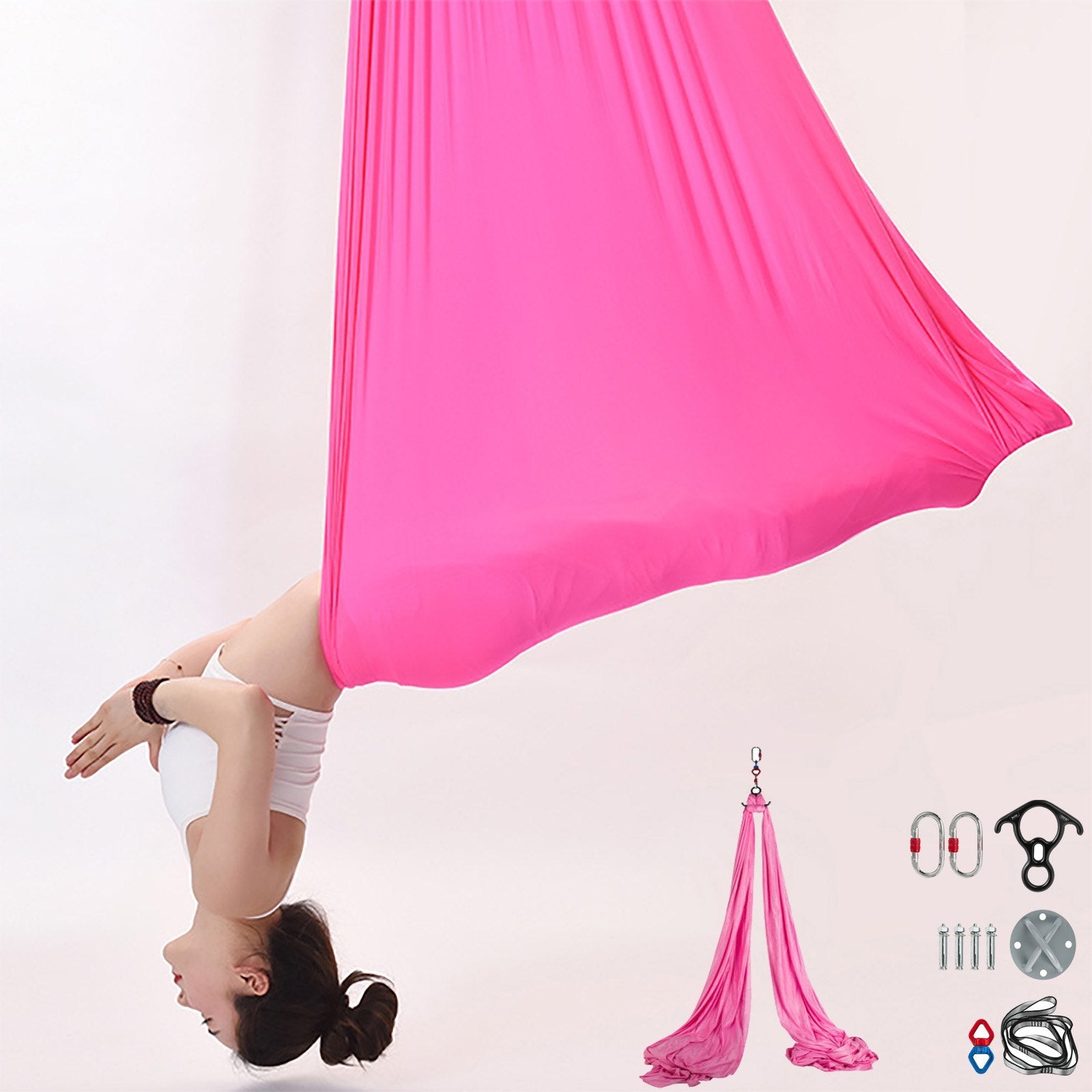 Aerial Silk 11Yards Yoga Swing Hammock Trapeze Antigravity Pilates 10Mx2.8M Home 