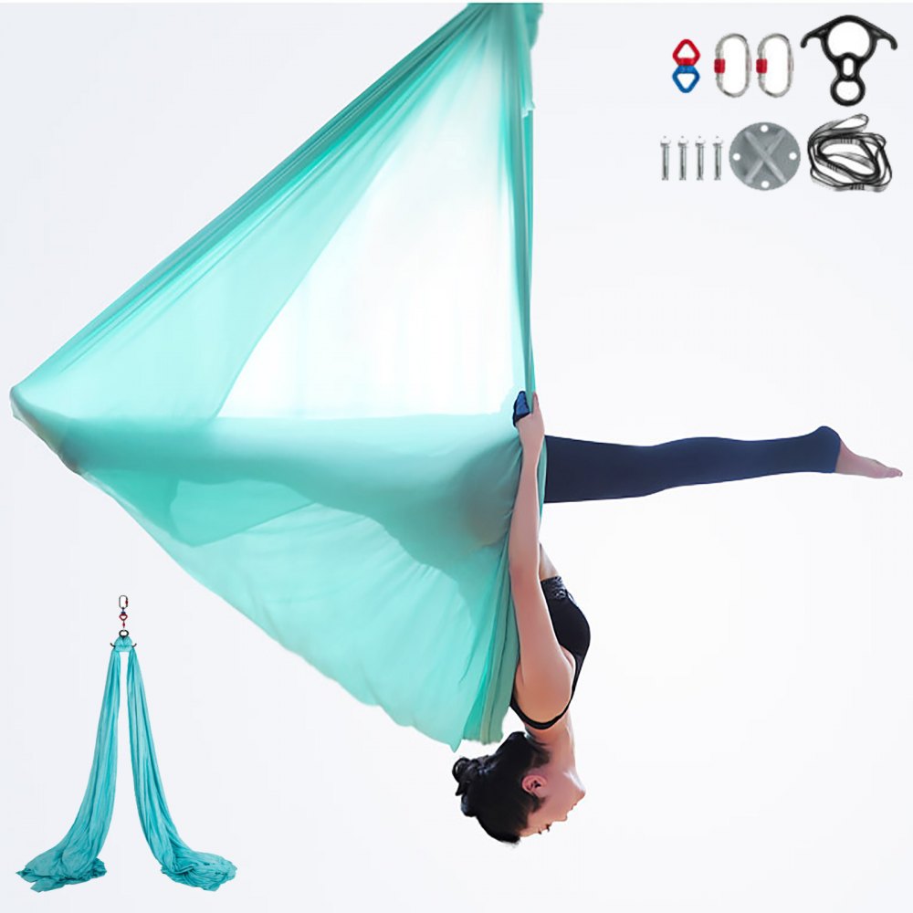 Aerial Silks Yoga Swing Kit 11 Yards Long Yoga Hammock For Aerial Yoga Fly Dance 