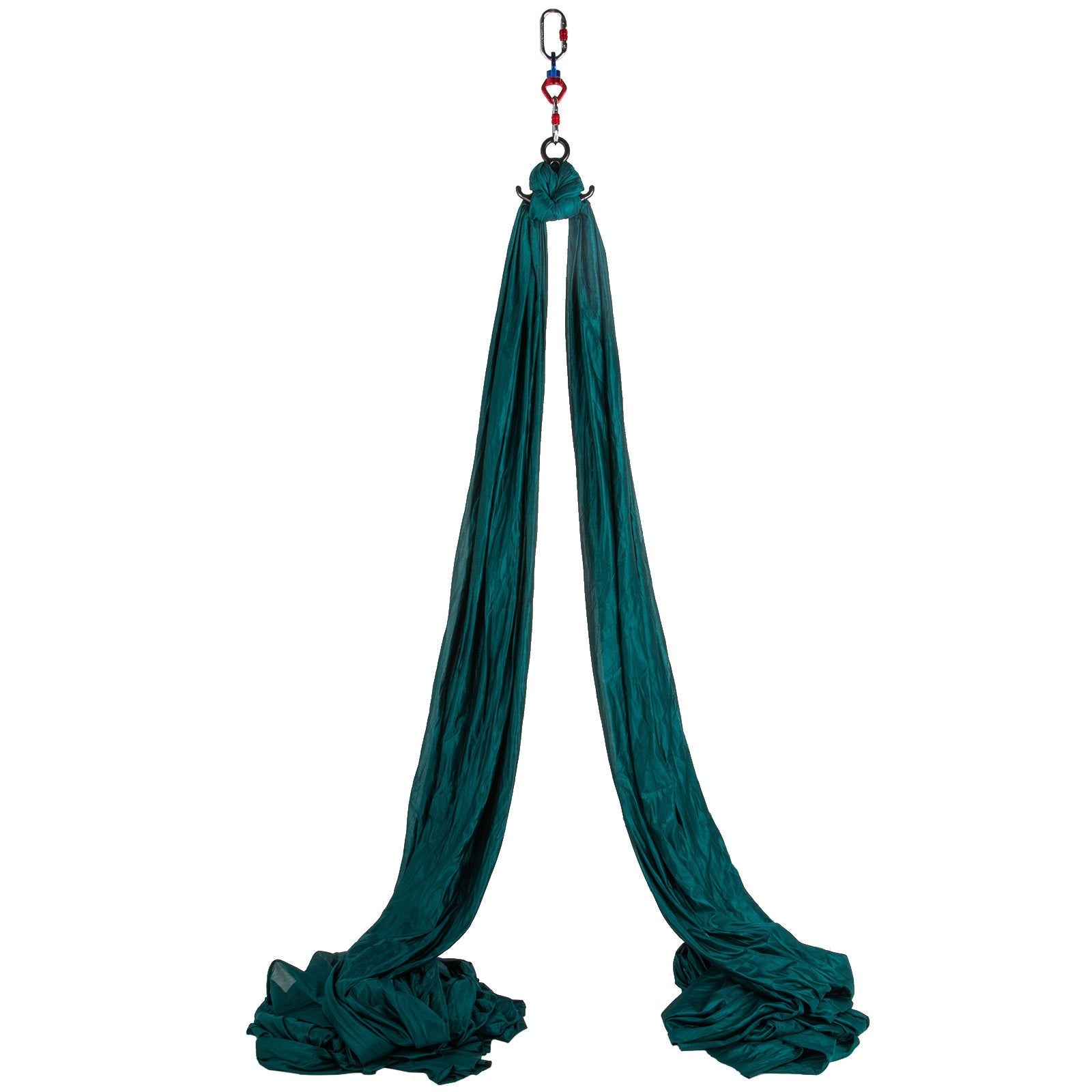 VEVOR Aerial Silk, 11yd 9.2ft Aerial Yoga Swing Set Yoga Hammock Kit - Antigravity Ceiling Hanging Yoga Sling - Carabiners, Daisy Chain, Inversion Swing for Home Outdoor Aerial Dance, Dark Green 