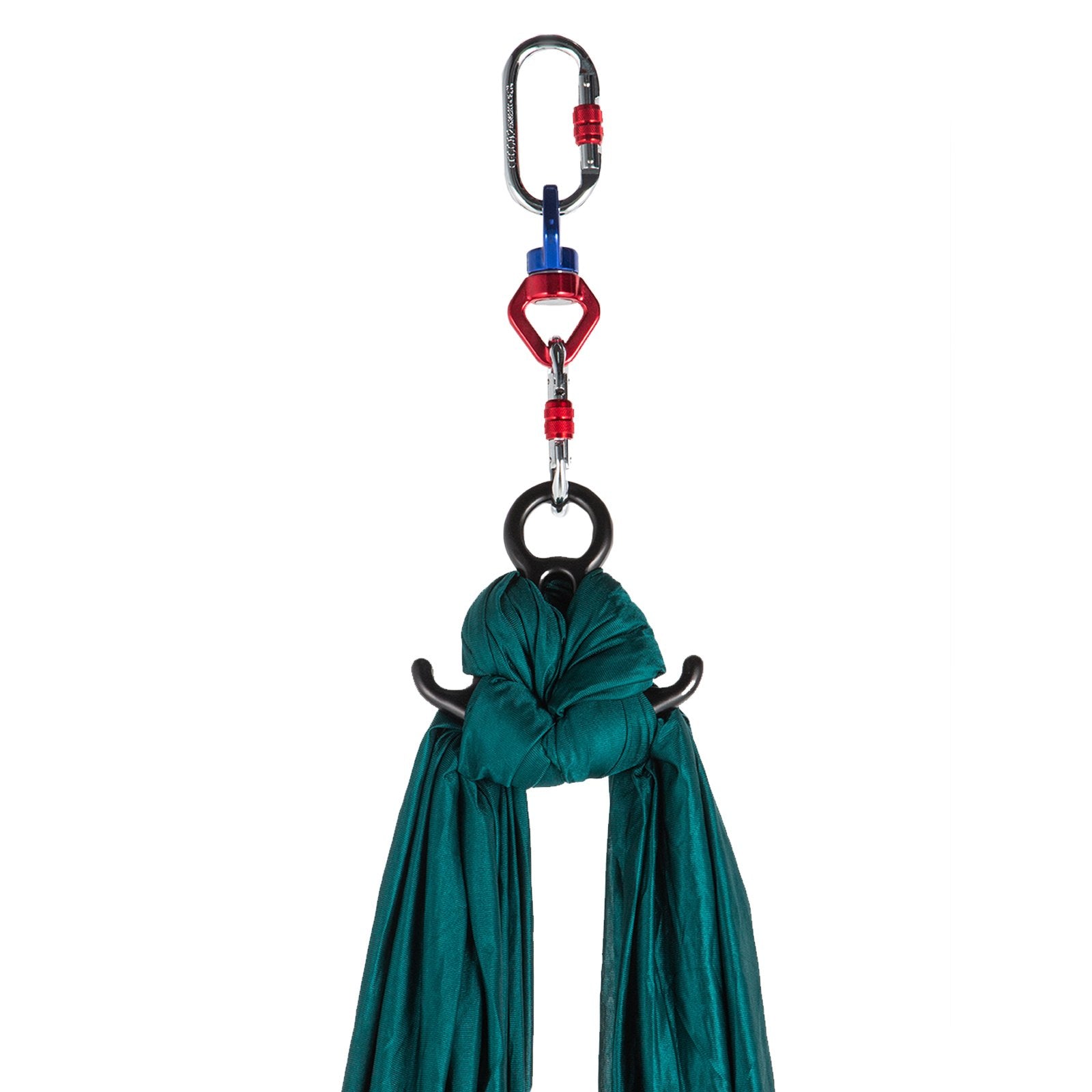 VEVOR Aerial Silk, 11yd 9.2ft Aerial Yoga Swing Set Yoga Hammock Kit - Antigravity Ceiling Hanging Yoga Sling - Carabiners, Daisy Chain, Inversion Swing for Home Outdoor Aerial Dance, Dark Green 