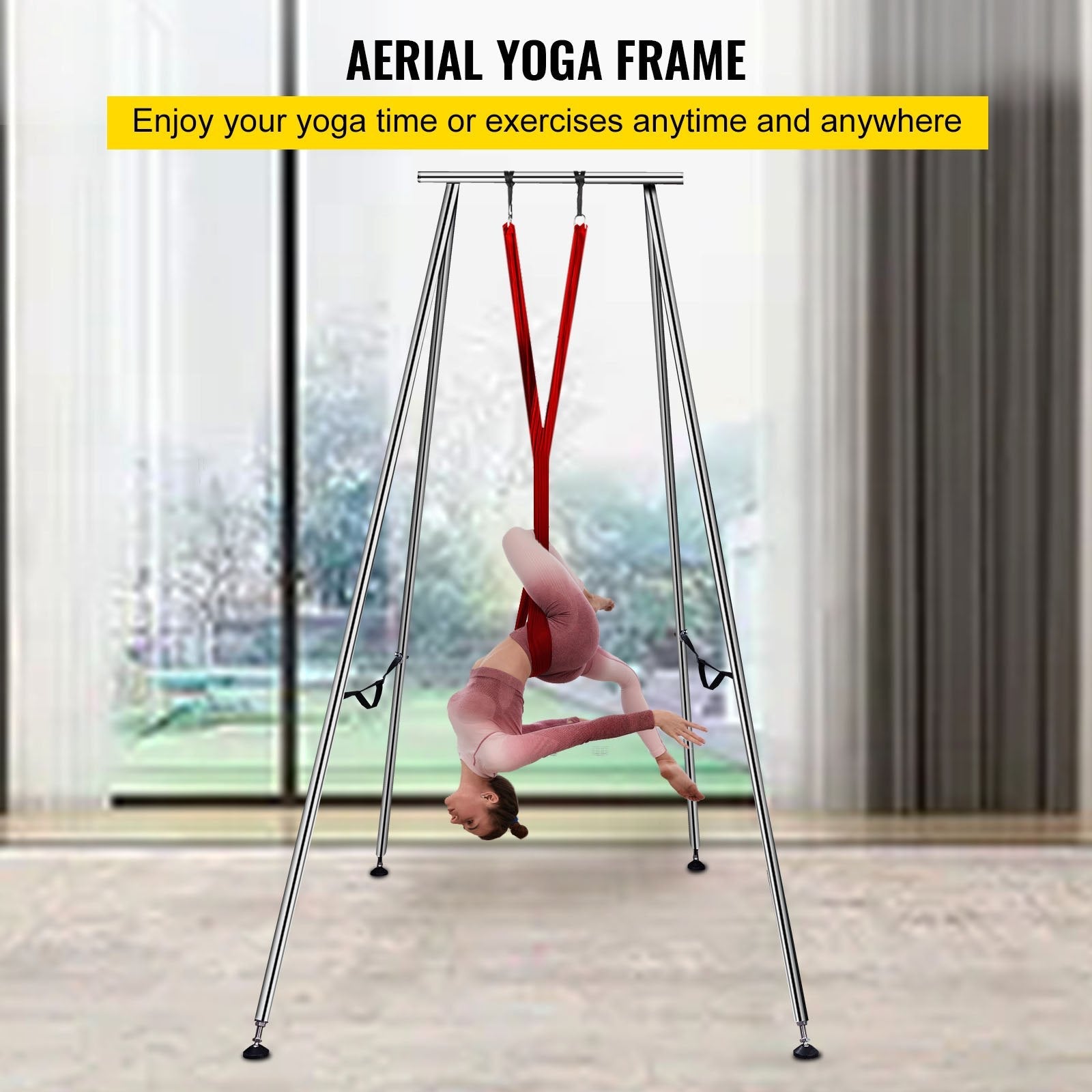 Portable Aerial Yoga Frame Yoga Stand Steel Pipe Yoga Swing Stand Indoor 