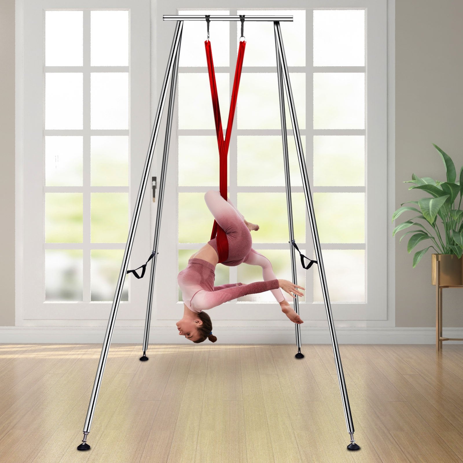 Portable Aerial Yoga Frame Yoga Stand Steel Pipe Yoga Swing Stand Indoor 