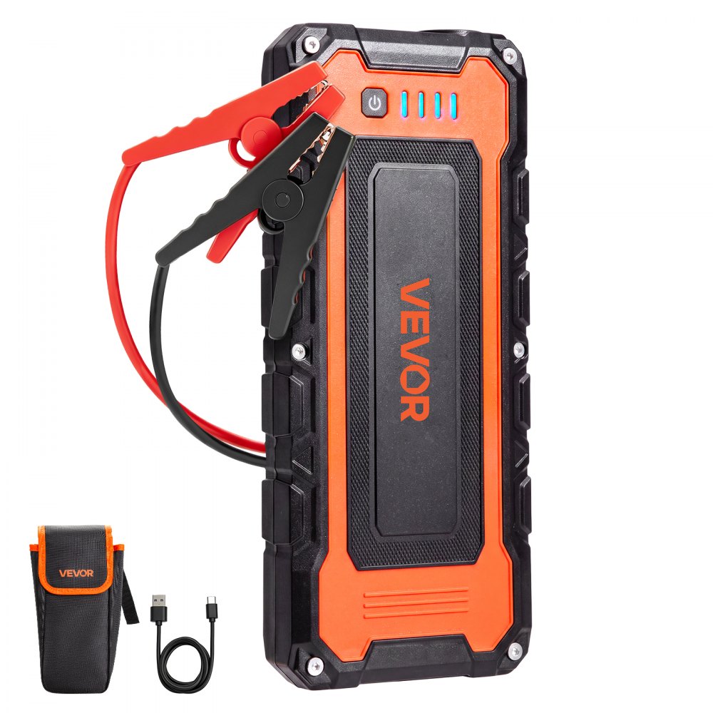 5000A Portable Car Jump Starter, 16000mAh Battery Booster with USB Power Bank & 3-Mode LED Flashlight