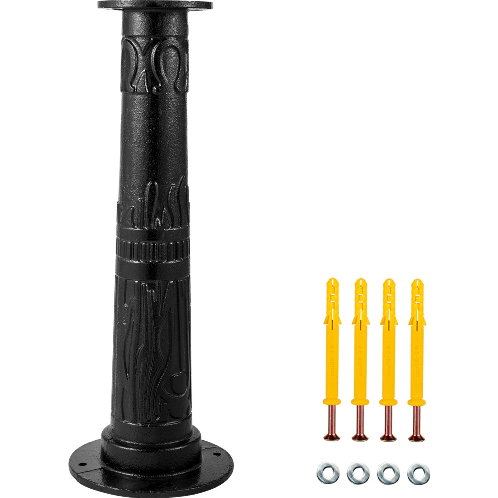 VEVOR Antique Hand Water Pump Stand Pitcher Pump Stand Cast Iron Well Pump Stand w/Pre-set 0.5" Holes for Easy Installation Old Fashion Pitcher Hand Pump Stand for Home Yard Pond Garden Outdoors Blac 