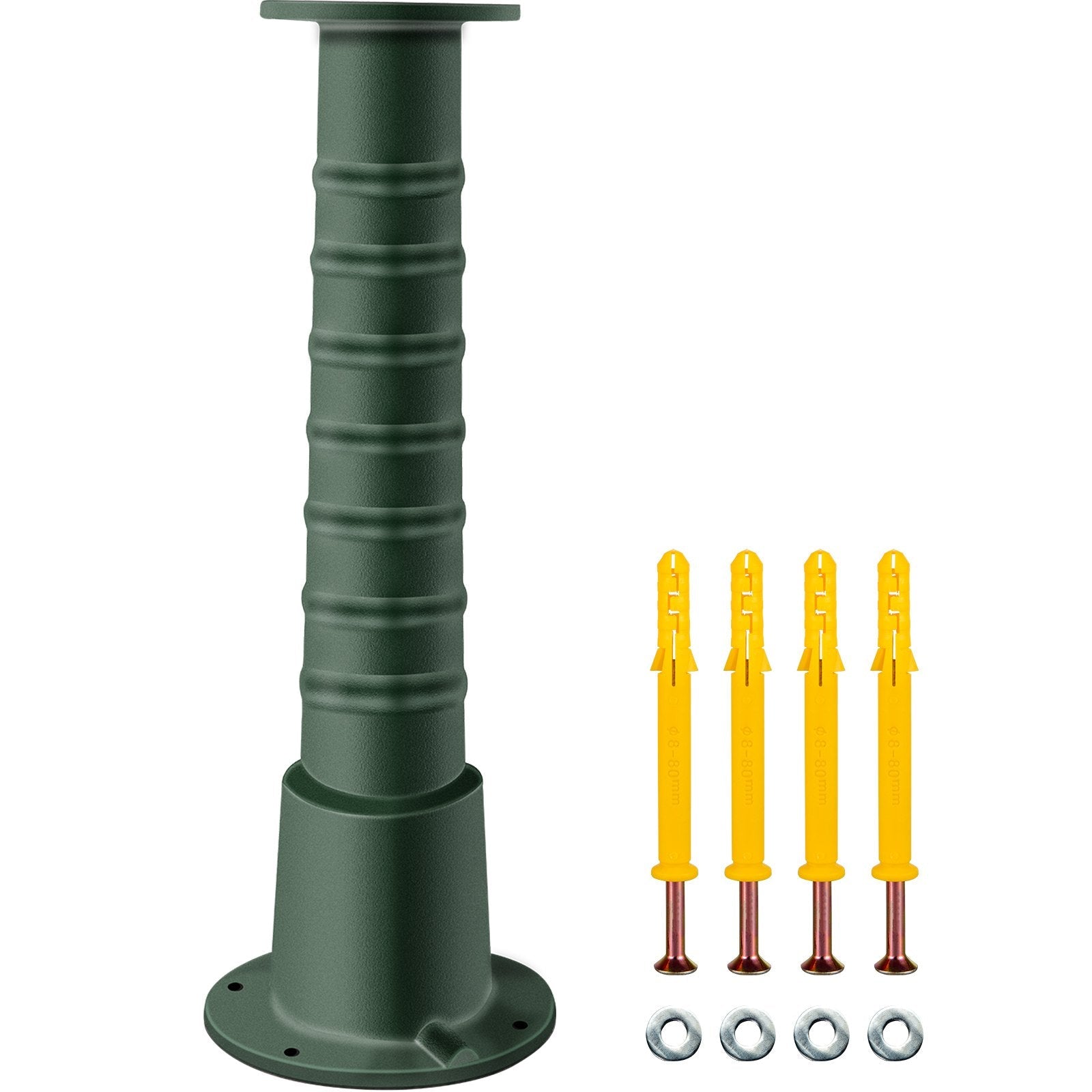 VEVOR Antique Hand Water Pump Stand Pitcher Pump Stand Cast Iron Well Pump Stand w/Pre-set 0.5" Holes for Easy Installation Old Fashion Pitcher Hand Pump Stand for Home Yard Pond Garden Outdoors Gree 