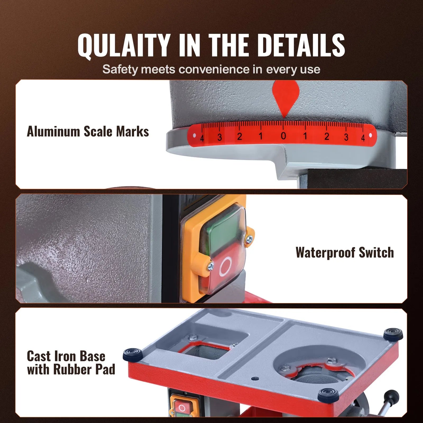VEVOR Circular Saw Blade Sharpener, 370W Rotary Angle Mill Grinder with Water Tank, Water Injection Grinding Sharpening Machine & 6 Saw Centerings, 5-inch Grinding Wheel for Carbide Tipped Saw Blades