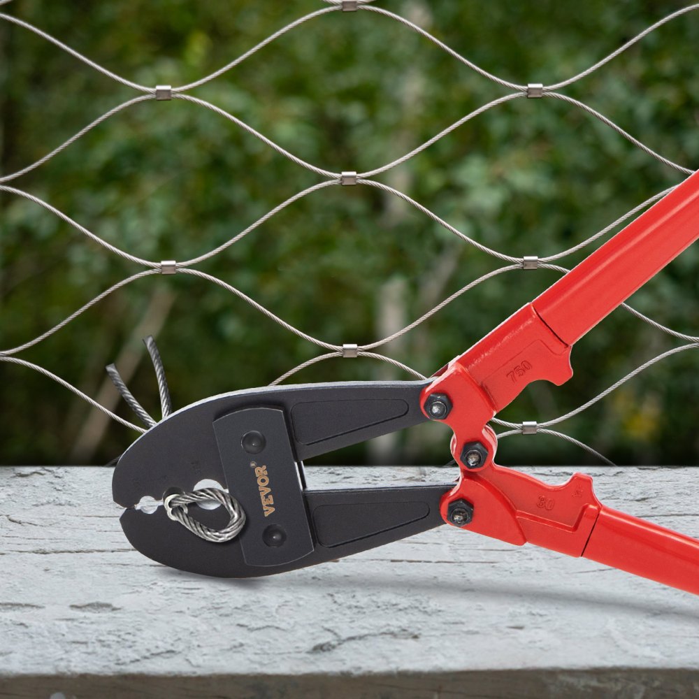 VEVOR 30 Inch Hand Swager Crimper 3 Cavity 5/32 1/4 5/16inch Swaging Tool for Copper Aluminum Oval Sleeves and Stop Sleeves Wire Rope Crimping Tool Propress Swage Tool Long Handle Labor Save 