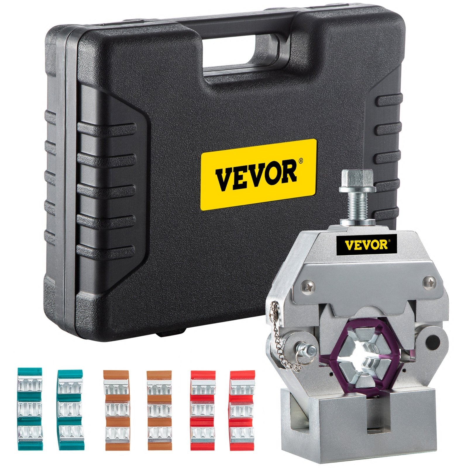 VEVOR Manually Operated AC Hose Crimper Hydra-Krimp 71550 Manual AC Hose Crimper Kit Air Conditioning Repair Handheld AC Hose Crimping Tool with 4 Dies 