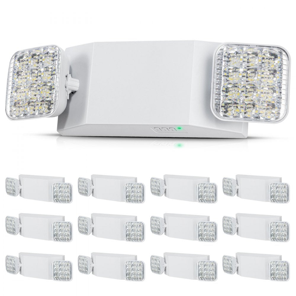 VEVOR 12 PCs Commercial Emergency Light LED Exit Lighting Fixture Backup Battery 