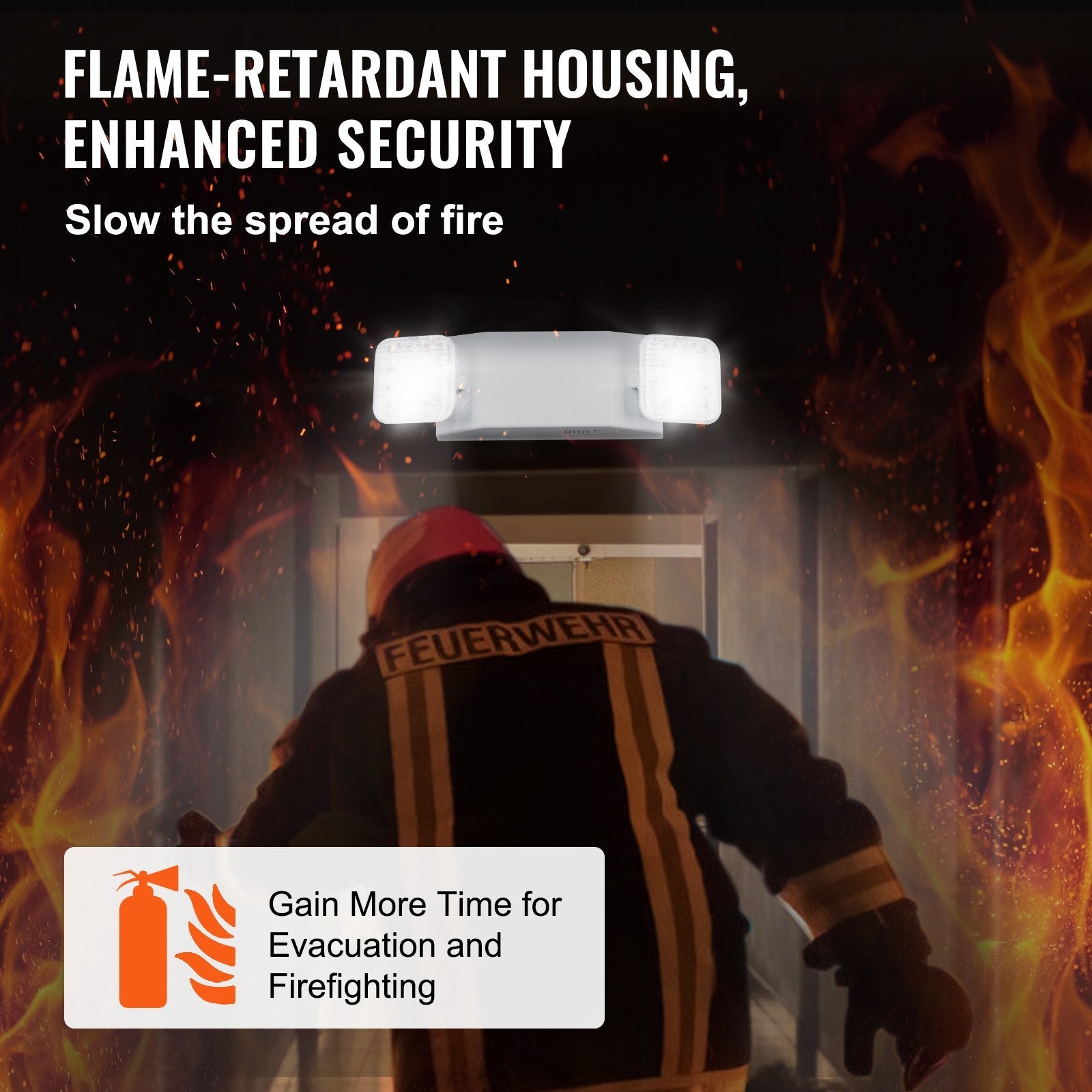 VEVOR 24 PCs Commercial Emergency Light LED Exit Lighting Fixture Backup Battery 