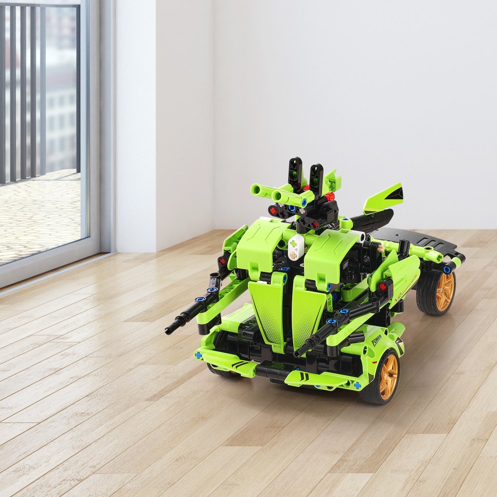 VEVOR STEM Building Toys for Kids 2 in 1 App & Remote Control Car/Robot 461 PCS 