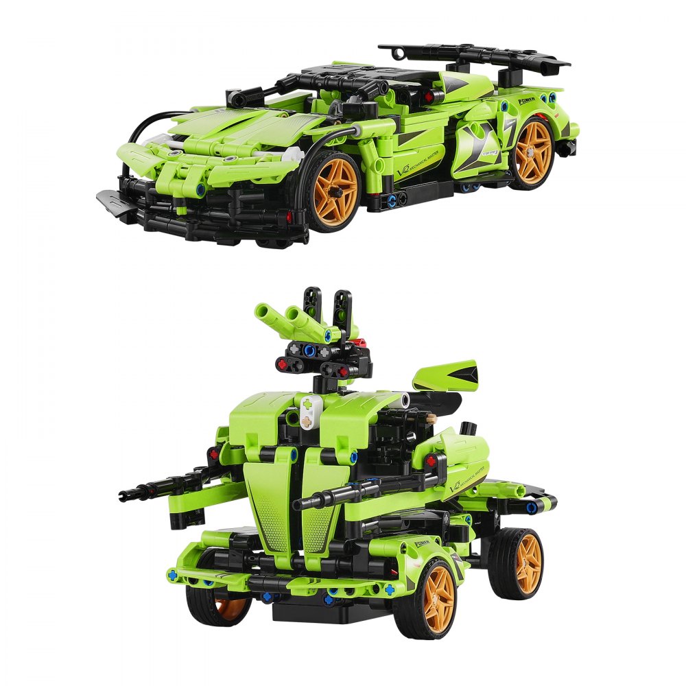 VEVOR STEM Building Toys for Kids 2 in 1 App & Remote Control Car/Robot 461 PCS 