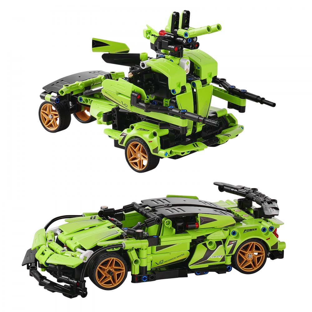 VEVOR STEM Building Toys for Kids 2 in 1 App & Remote Control Car/Robot 461 PCS 