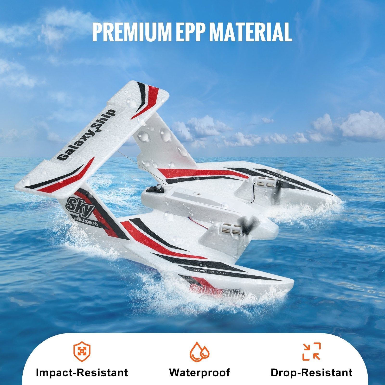 VEVOR RC Airplane Amphibious EPP Foam RC Plane Toy with 2.4 GHz Remote Control 