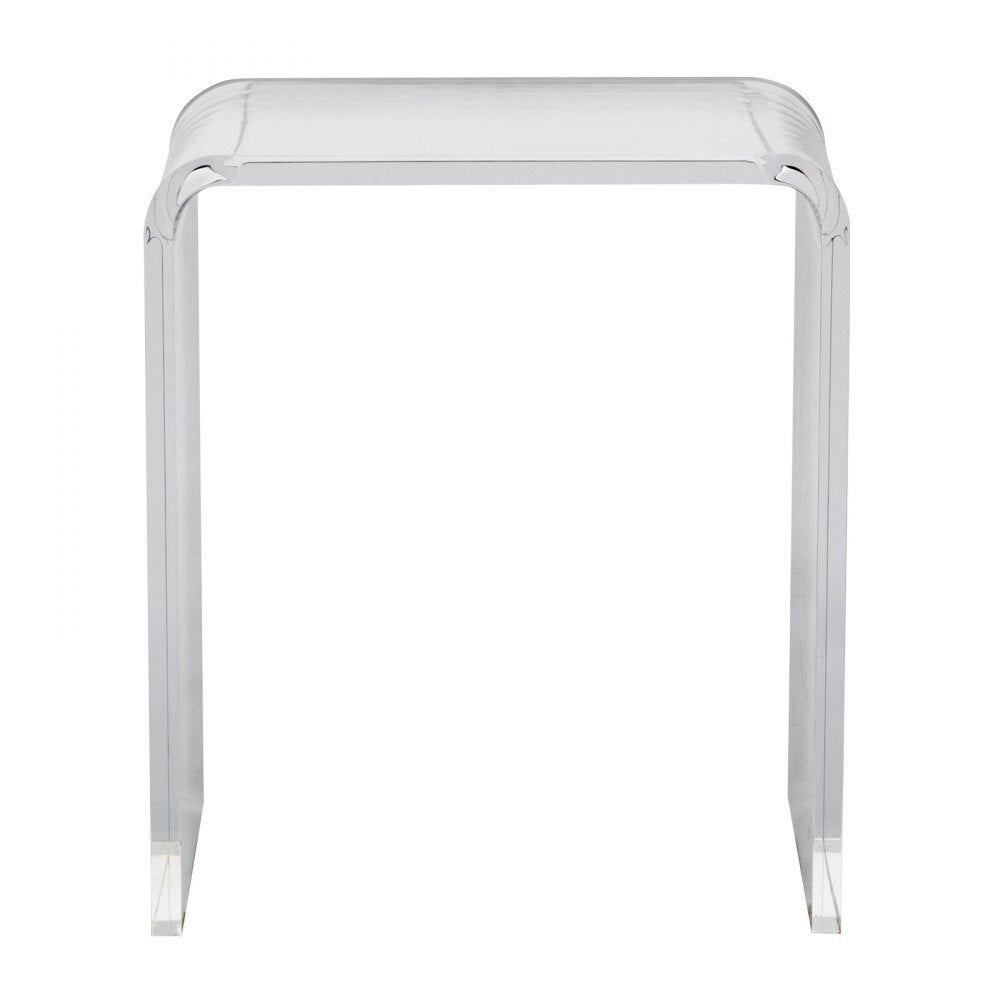 VEVOR Acrylic End Table, C-Shaped Lucite Side Table, Clear Acrylic Side Table for Drink, Food, Snack used in Living Room, Bedroom, and Study 