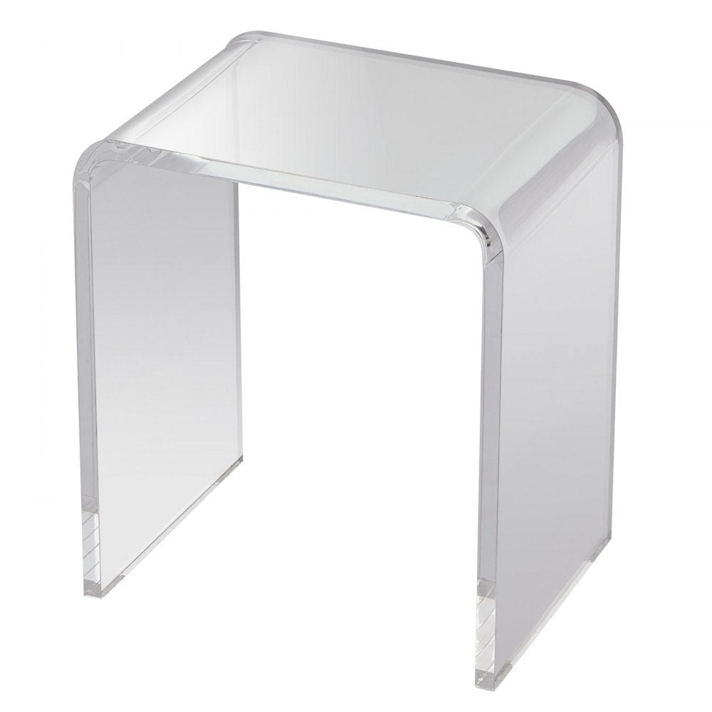VEVOR Acrylic End Table, C-Shaped Lucite Side Table, Clear Acrylic Side Table for Drink, Food, Snack used in Living Room, Bedroom, and Study 