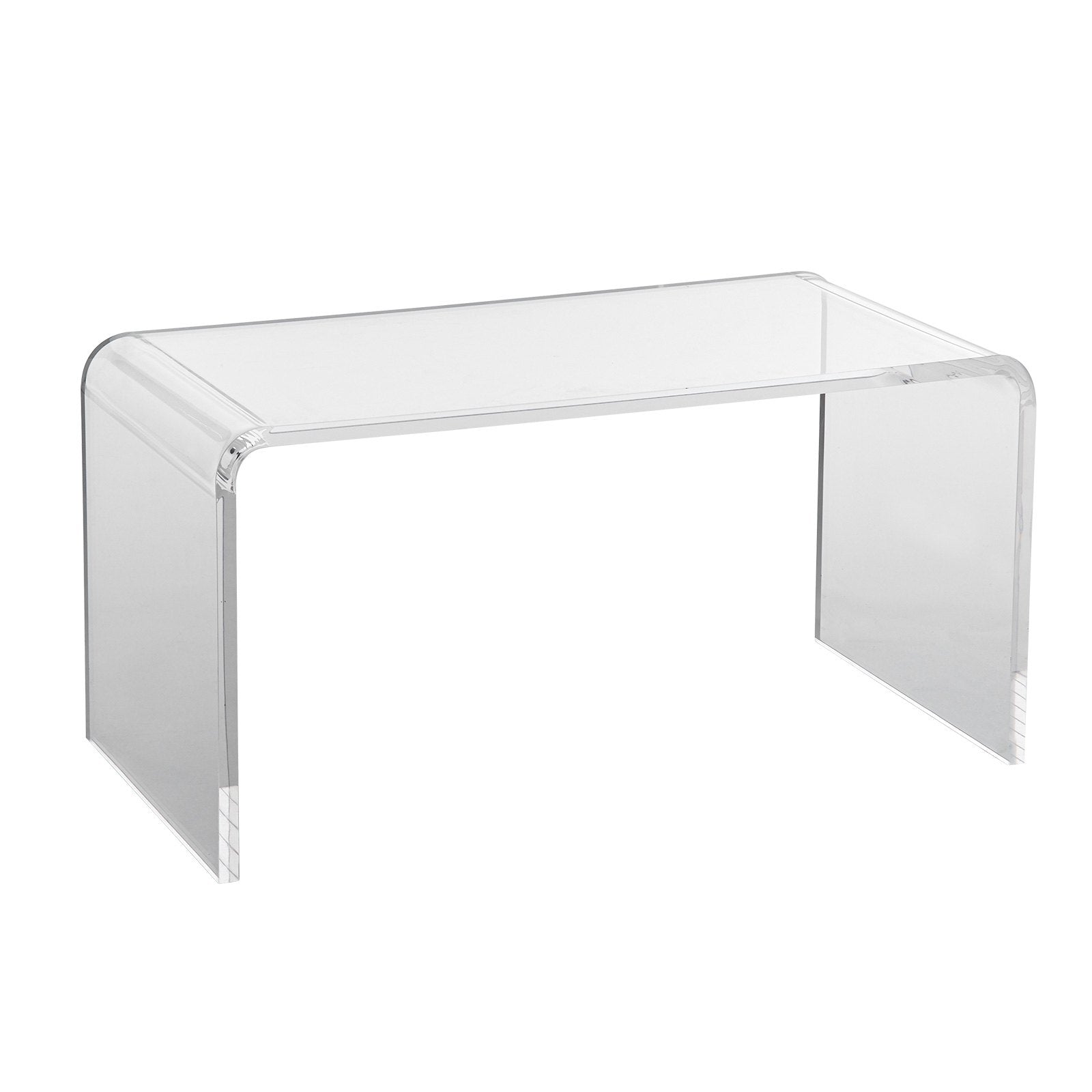 VEVOR Acrylic Coffee Table, C-Shaped Clear Acrylic End Table, 16.3 inch high Transparent Acrylic Side Table, for Coffee, Drink, Food, Snack used in Living Room, Courtyard, Terrace 