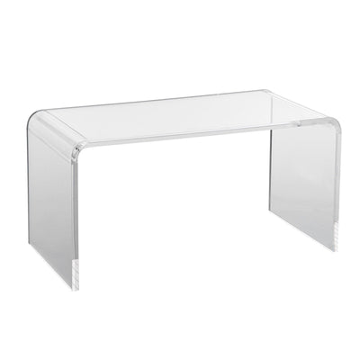 VEVOR Acrylic Coffee Table, C-Shaped Clear Acrylic End Table, 16.3 inch high Transparent Acrylic Side Table, for Coffee, Drink, Food, Snack used in Living Room, Courtyard, Terrace 