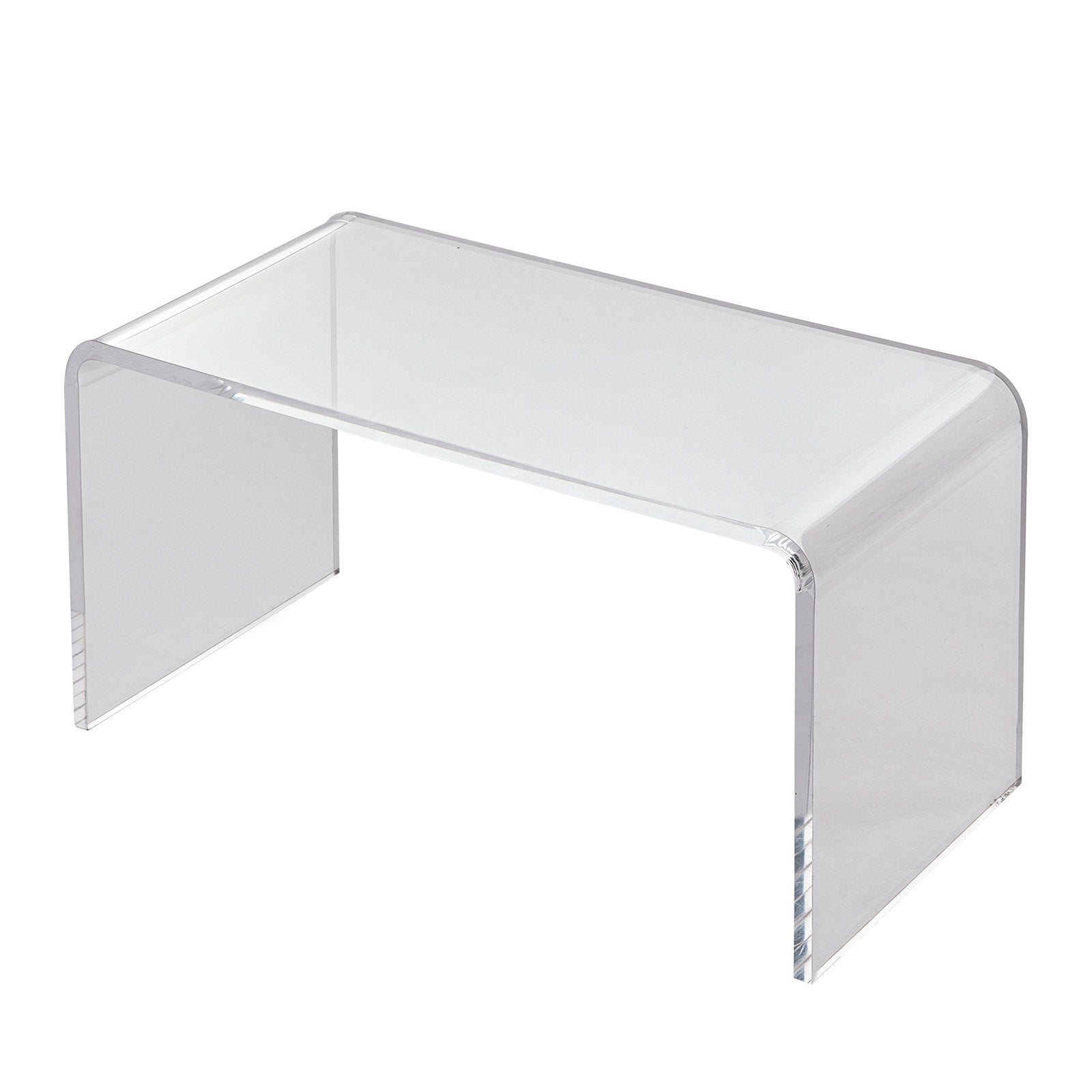 VEVOR Acrylic Coffee Table, C-Shaped Clear Acrylic End Table, 16.3 inch high Transparent Acrylic Side Table, for Coffee, Drink, Food, Snack used in Living Room, Courtyard, Terrace 