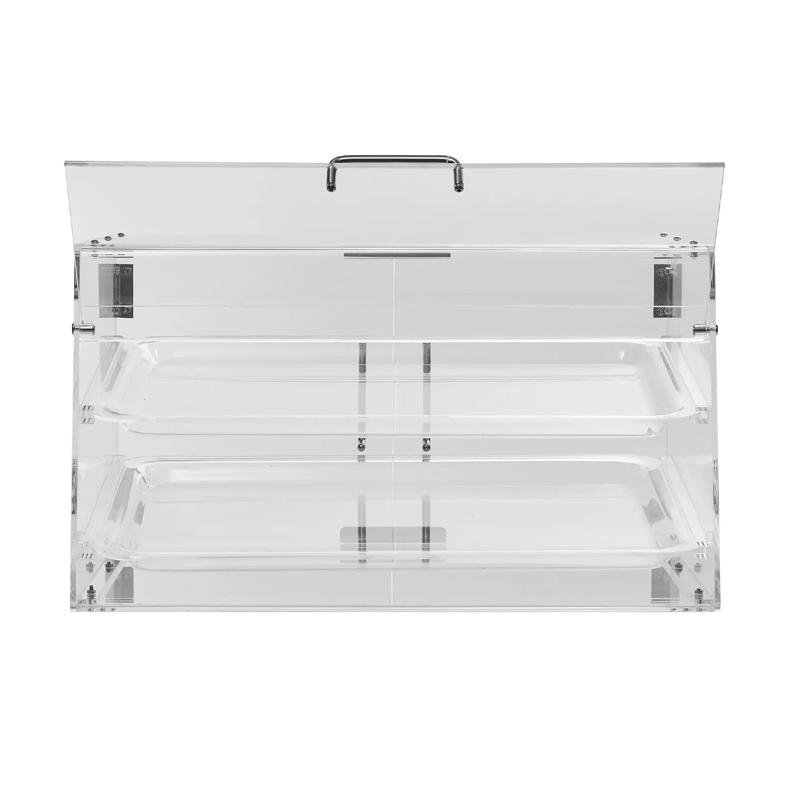 VEVOR Pastry Display Case, 2-Tier Commercial Countertop Bakery Display Case, Acrylic Display Box with Rear Door Access & Removable Shelves, Keep Fresh for Donut Bagels Cake Cookie, 20.7"x13.2"x11.9"