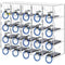 20-Slot Locking Cell Phone Storage Locker, Wall-Mount or Freestanding Acrylic Cabinet with Keys