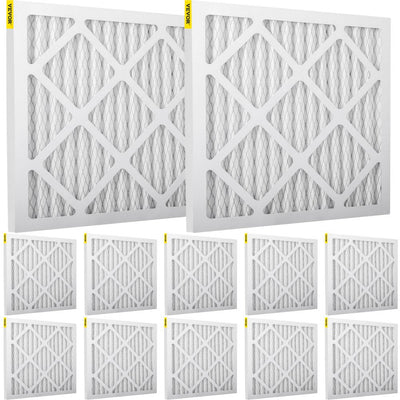 Vevor Filter Replacement Set 16" X 16" Pleated 12pcs Merv 8 Air Filtration White 