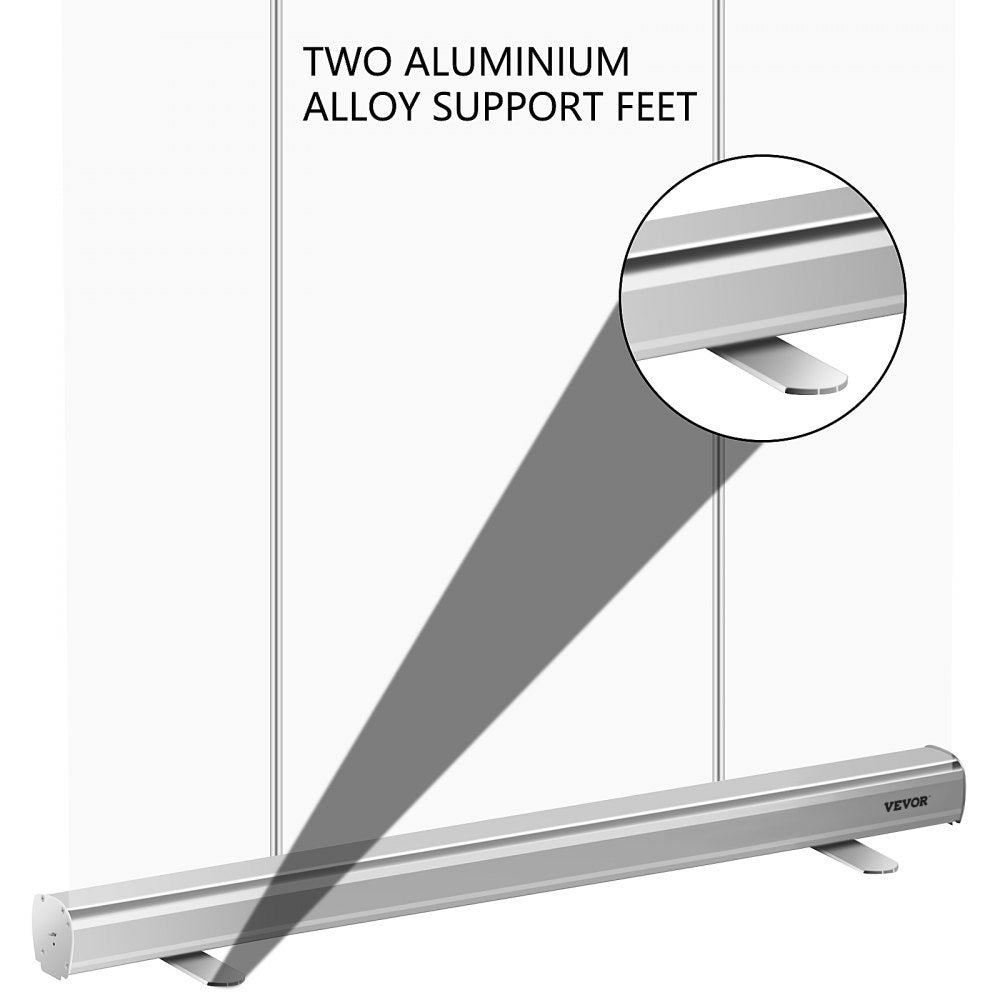 VEVOR Floor Standing Sneeze Guard, 48\"x80\" Roll Up Banner Stand, Portable Pull-Out Standing Divider, Stand Roll Up Banner for Cafe, Office, Cashier, Store, Restaurant, Classroom and Receptionist 