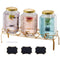 3-Jar Glass Beverage Dispenser Set with Stand – Party Drink Station (6 Gallon Total Capacity)
