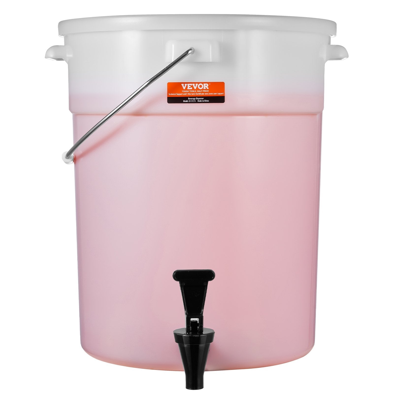 VEVOR Beverage Dispenser, 5 Gallon Drink Dispensers for Parties, Plastic Juice Dispenser with Spigot and Lid, Iced Tea Lemonade Juice Water Dispenser, for Restaurants, Hotels, Parties 