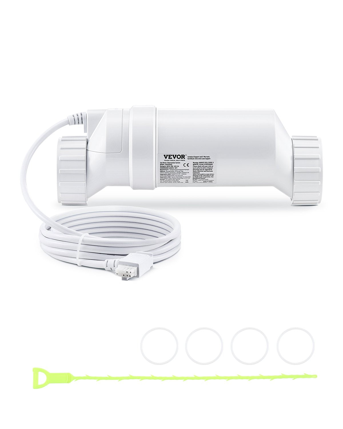 VEVOR Salt Water Chlorinator System W3T-Cell-9 for In-Ground Pool 25000 Gallons 