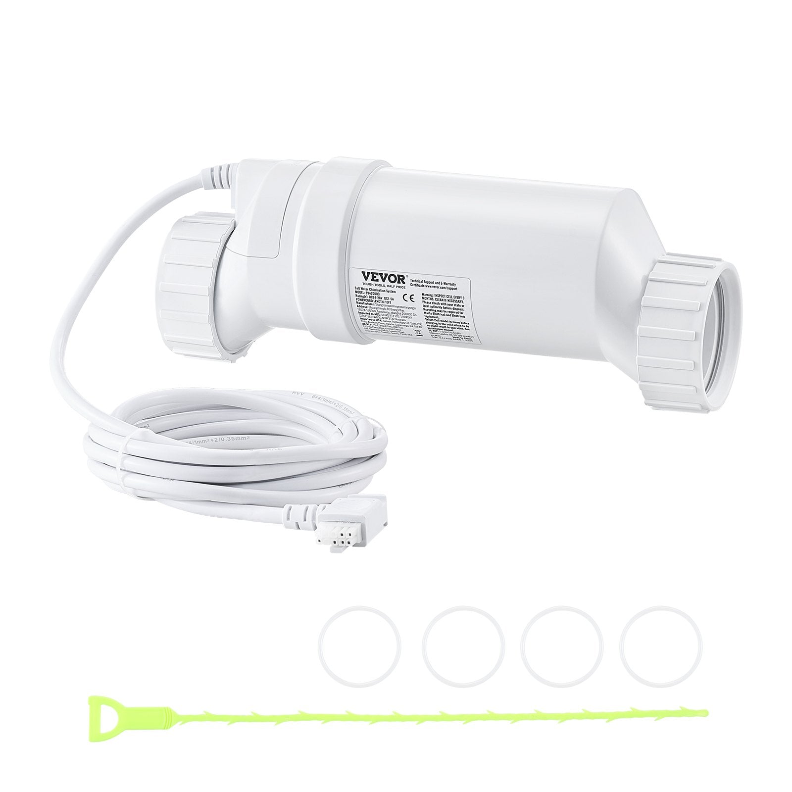 VEVOR Salt Water Chlorinator System W3T-Cell-9 for In-Ground Pool 25000 Gallons 