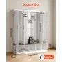 Hall Tree with Bench and Shoe Storage | 63" Wide 4-in-1 Entryway Hall Tree | White