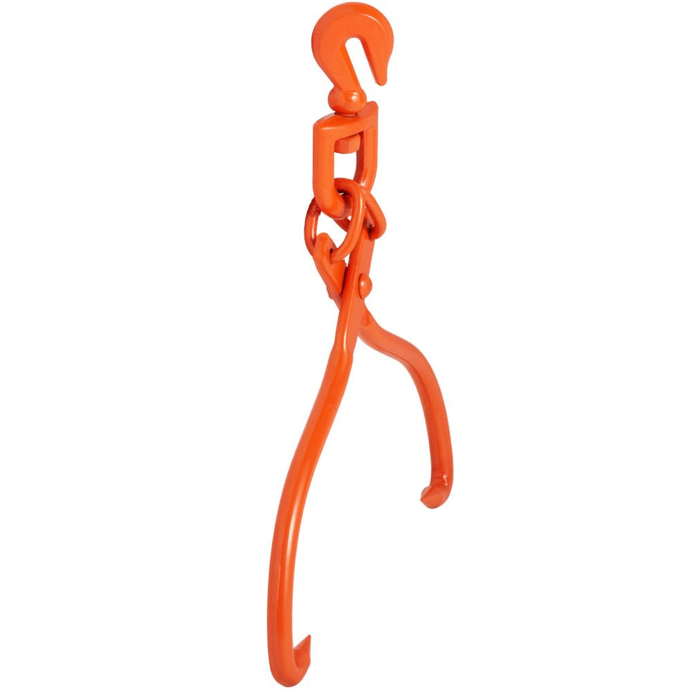VEVOR Log Skidding Tongs, 18 inch 2 Claw Log Lifting Tongs, Heavy Duty Rotating Steel Lumber Skidding Tongs, 772 lbs/350 kg Loading Capacity, Log Lifting, Handling, Dragging & Carrying Tool 