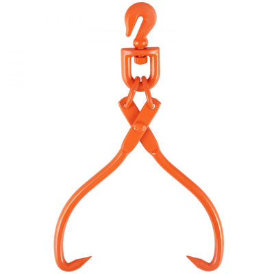 VEVOR Log Skidding Tongs, 18 inch 2 Claw Log Lifting Tongs, Heavy Duty Rotating Steel Lumber Skidding Tongs, 772 lbs/350 kg Loading Capacity, Log Lifting, Handling, Dragging & Carrying Tool 