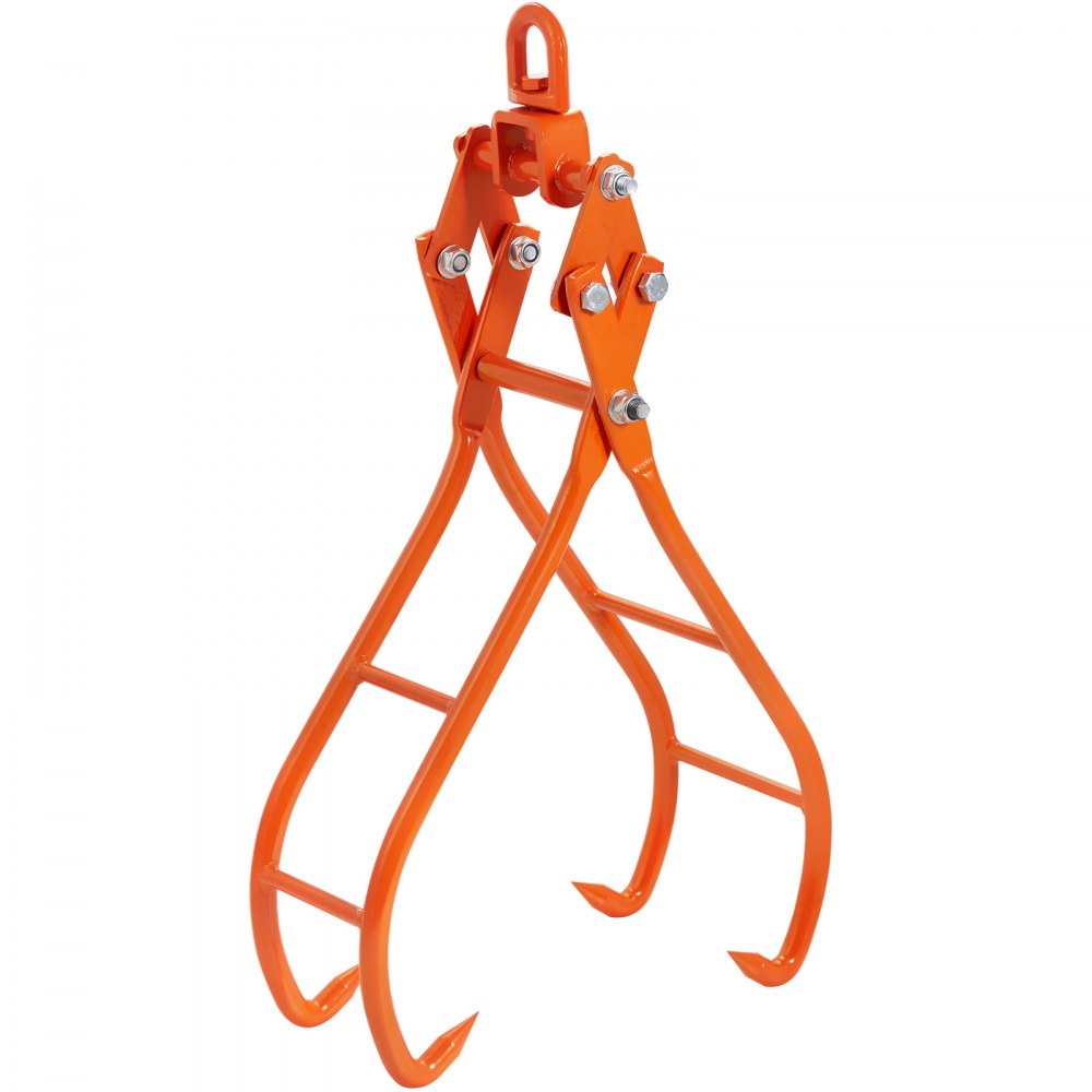 VEVOR Timber Claw Hook, 28 inch 4 Claw Log Grapple for Logging Tongs, Swivel Steel Log Lifting Tongs, Eagle Claws Design with 2205 lbs/1000 kg Loading Capacity for Tractors, ATVs, Trucks, Forklifts 