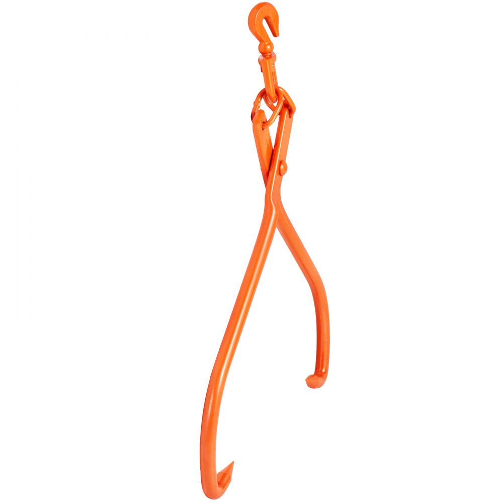 VEVOR Log Skidding Tongs, 32 inch 2 Claw Log Lifting Tongs, Heavy Duty Rotating Steel Lumber Skidding Tongs, 1543 lbs/700 kg Loading Capacity, Log Lifting, Handling, Dragging & Carrying Tool 