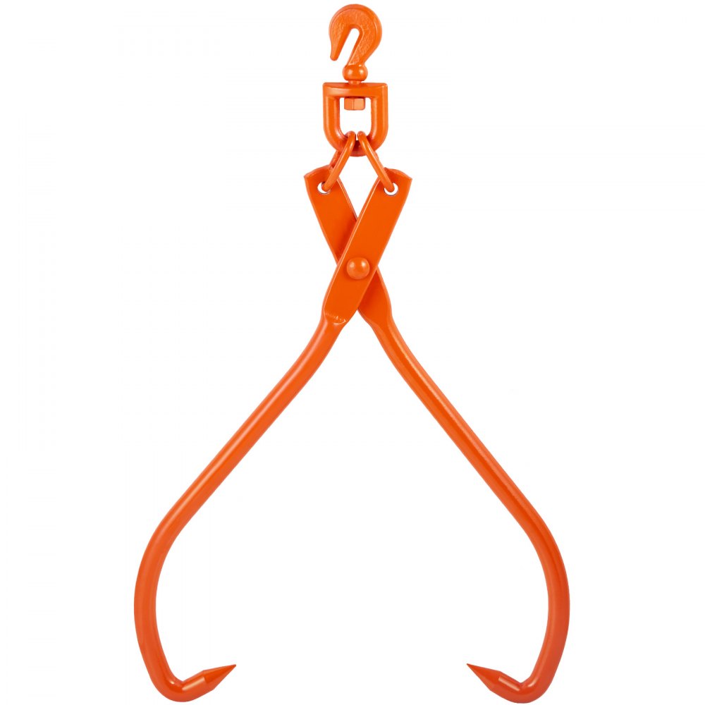 VEVOR Log Skidding Tongs, 32 inch 2 Claw Log Lifting Tongs, Heavy Duty Rotating Steel Lumber Skidding Tongs, 1543 lbs/700 kg Loading Capacity, Log Lifting, Handling, Dragging & Carrying Tool 