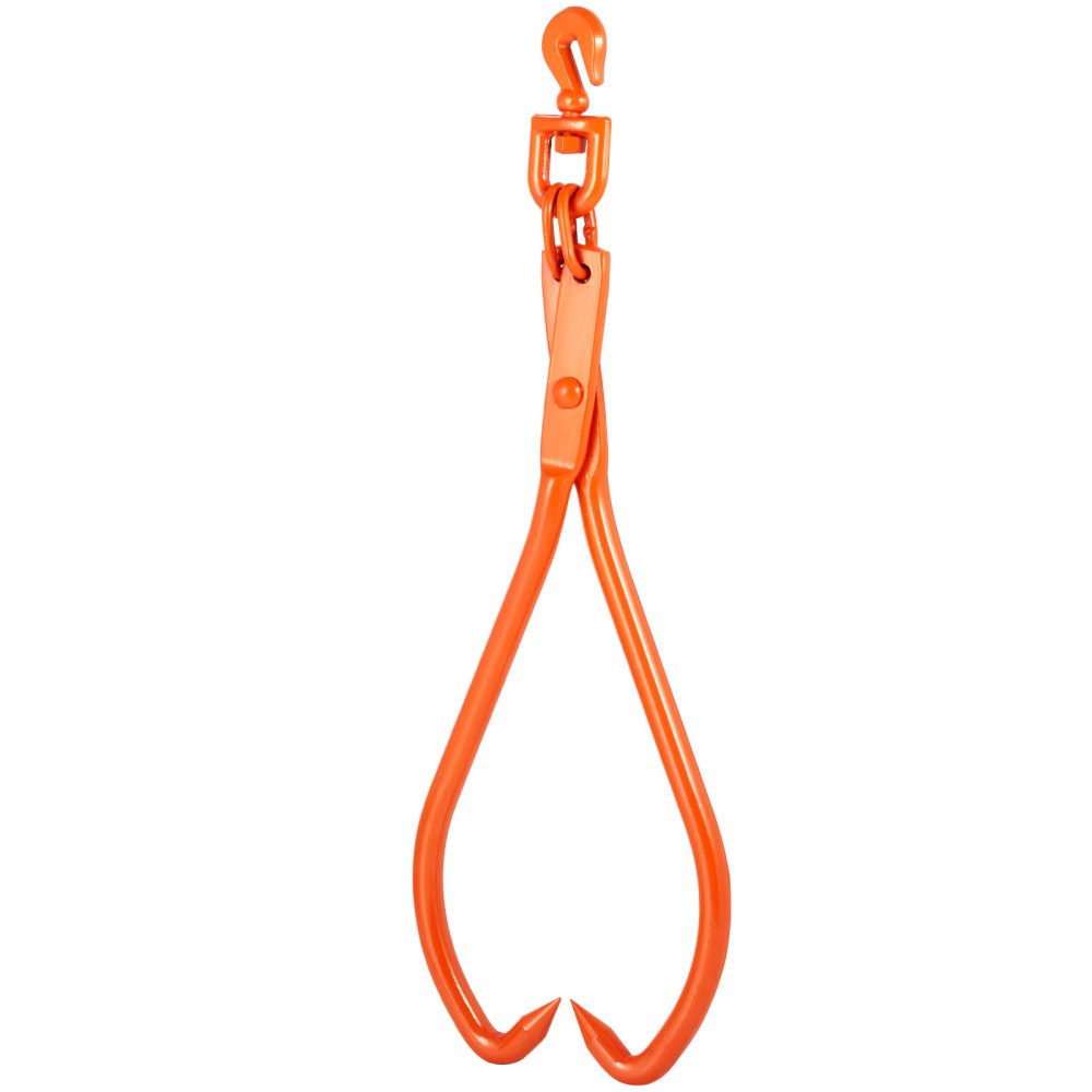 VEVOR Log Skidding Tongs, 32 inch 2 Claw Log Lifting Tongs, Heavy Duty Rotating Steel Lumber Skidding Tongs, 1543 lbs/700 kg Loading Capacity, Log Lifting, Handling, Dragging & Carrying Tool 