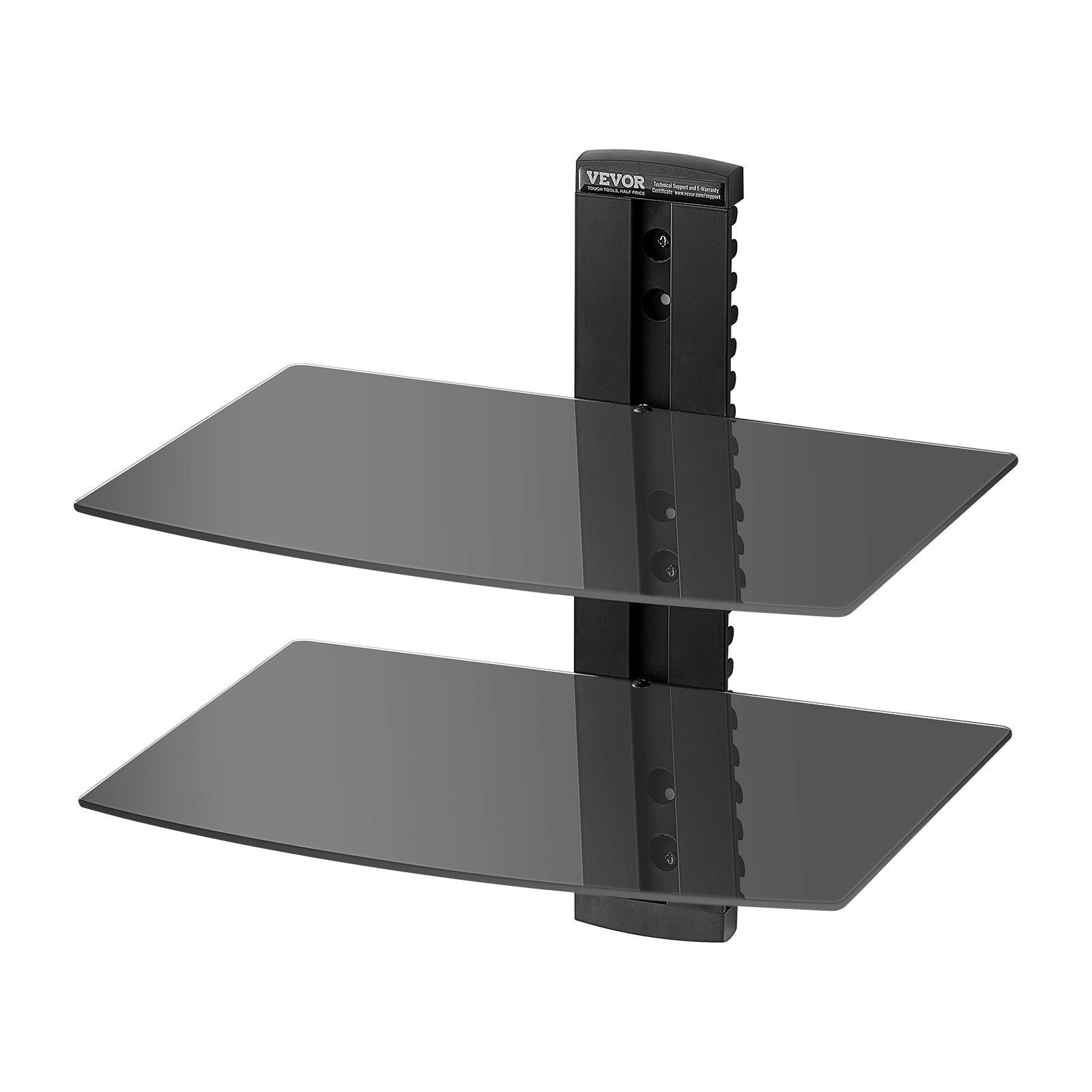 VEVOR 2 Tiers Wall Mounted AV Media Stand Adjustable Floating Projector Shelf 