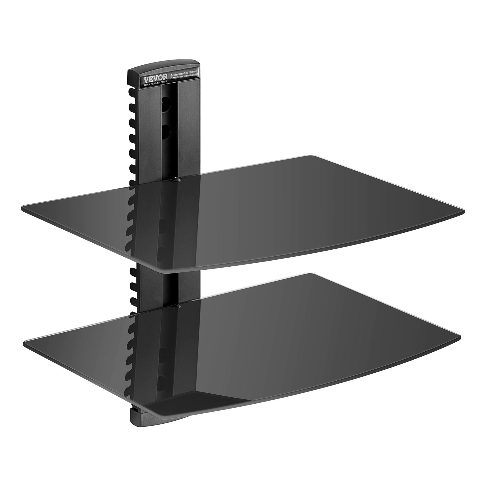VEVOR 2 Tiers Wall Mounted AV Media Stand Adjustable Floating Projector Shelf 