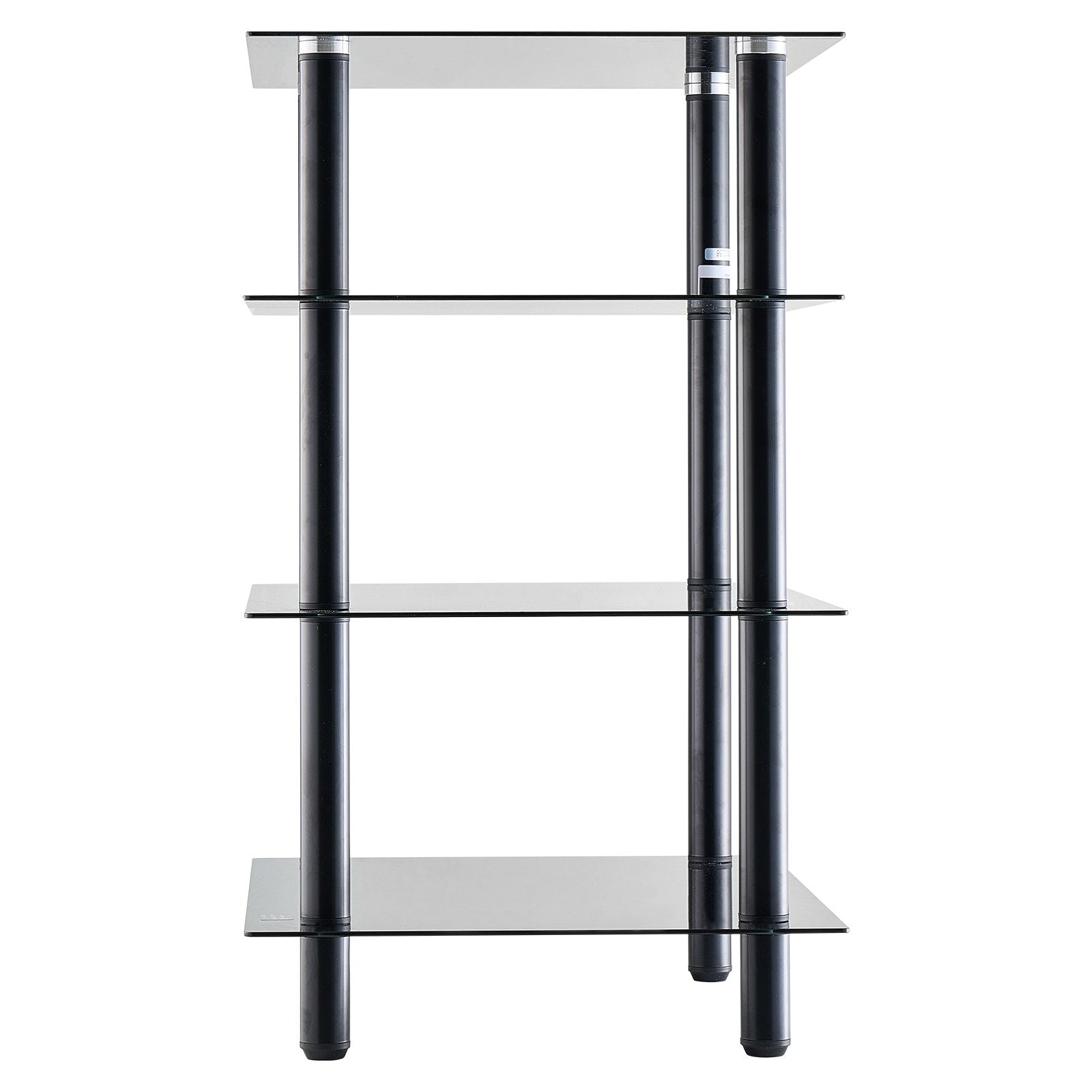 VEVOR 4-Tier AV Media Stand Strengthened Tempered Glass Audio-Video Media Stand 